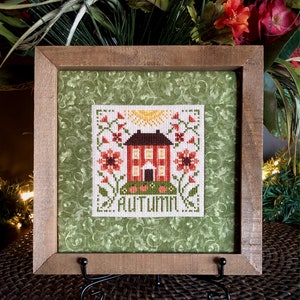 Seasonal Square Series - Autumn, Winter, Spring & Summer Cross Stitch ...
