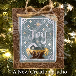 Décoration de point de croix Joy to the World pour la Nativité