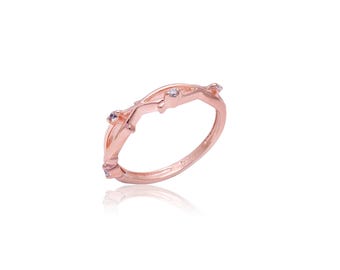 Handmade Sterling Silver Twisted Branch Ring: Nature Inspired Boho Jewelry