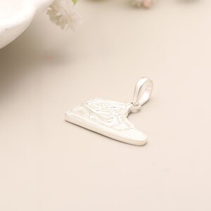 Sneaker Shoe Pendant in 925 Silver – Trendy Mini Shoe Charm, 3cm, Unisex Style
