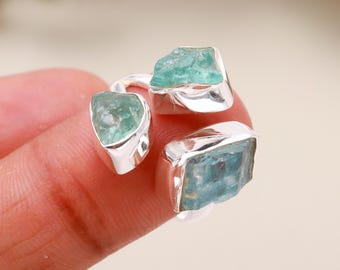 925 Silver Aquamarine Ring | Natural Gemstone Jewelry | Gift for her
