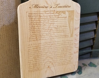Personalized Recipe Cutting Board – Handwritten Family Keepsake