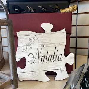 Custom Personalized Puzzle Piece - Housewarming Gift - Friendship - Wedding Gift- Father&#39;s Day Gift - Wall Hanging - Wall Collage - Art