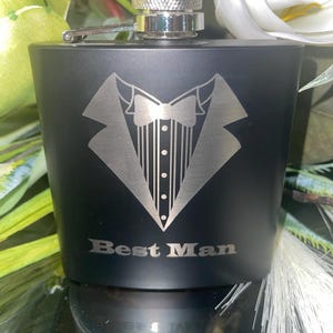 Custom Hip Flask, Personalized Flask, Flask for Men, Engraved Flask, Stainless Steel Flask, Groomsman Gifts Flask, Wedding Flask, Bachelor