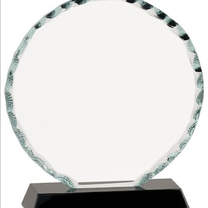 Custom Round Glass Plaque Personalized for Any Occasion- Awards- Sympathy Tribute- New Baby- Wedding Gift- Laser Engraved- Custom made- Gift