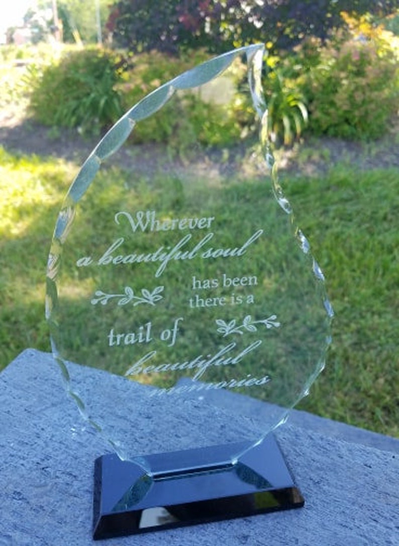 Glass Plaque Personalized for Any Occasion Awards Sympathy Etsy