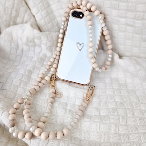 Phone chain for wearing around the neck, phone chain with beads, crossbody phone chain