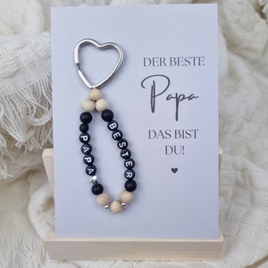 Schlüsselanhänger Bester Papa | Schlüsselanhänger mit Karte | Der Beste Papa das bist du!