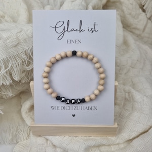 Papa Armband mit Geschenkarte | Armband mit Geschenkkarte | individuell personalisiert mit Wunschnamen | tolles Geschenk für Papas