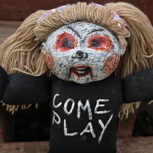 Creepy Doll, Horror Clown Doll, Scary Goth OOAK Doll, Horror Goth Decor, Halloween Prop Decor, Creepy Birthday Christmas Gift