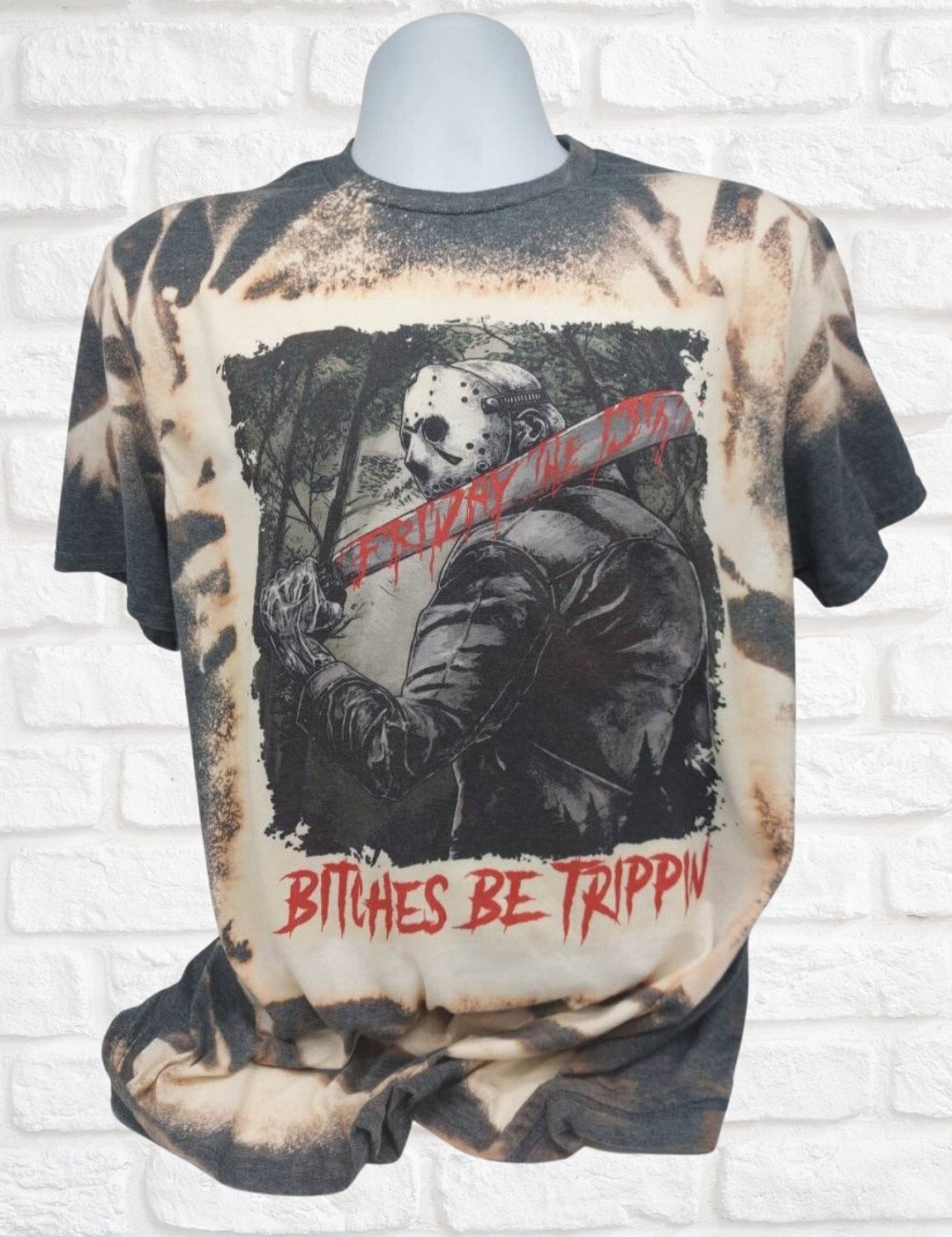 Horror Halloween Character Shirt Sublimated Tie Dye Shirt, Hockey Mask Goth Decor Horror Graphic T-shirt - Etsy