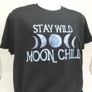 Koszulka Stay Wild Moon Child Witch, koszulka gotycka z nadrukiem Halloween Horror zdjęcie 5