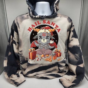 Krampus hail santa creepmas funny Christmas tie dye hoodie,horror halloween tshirt