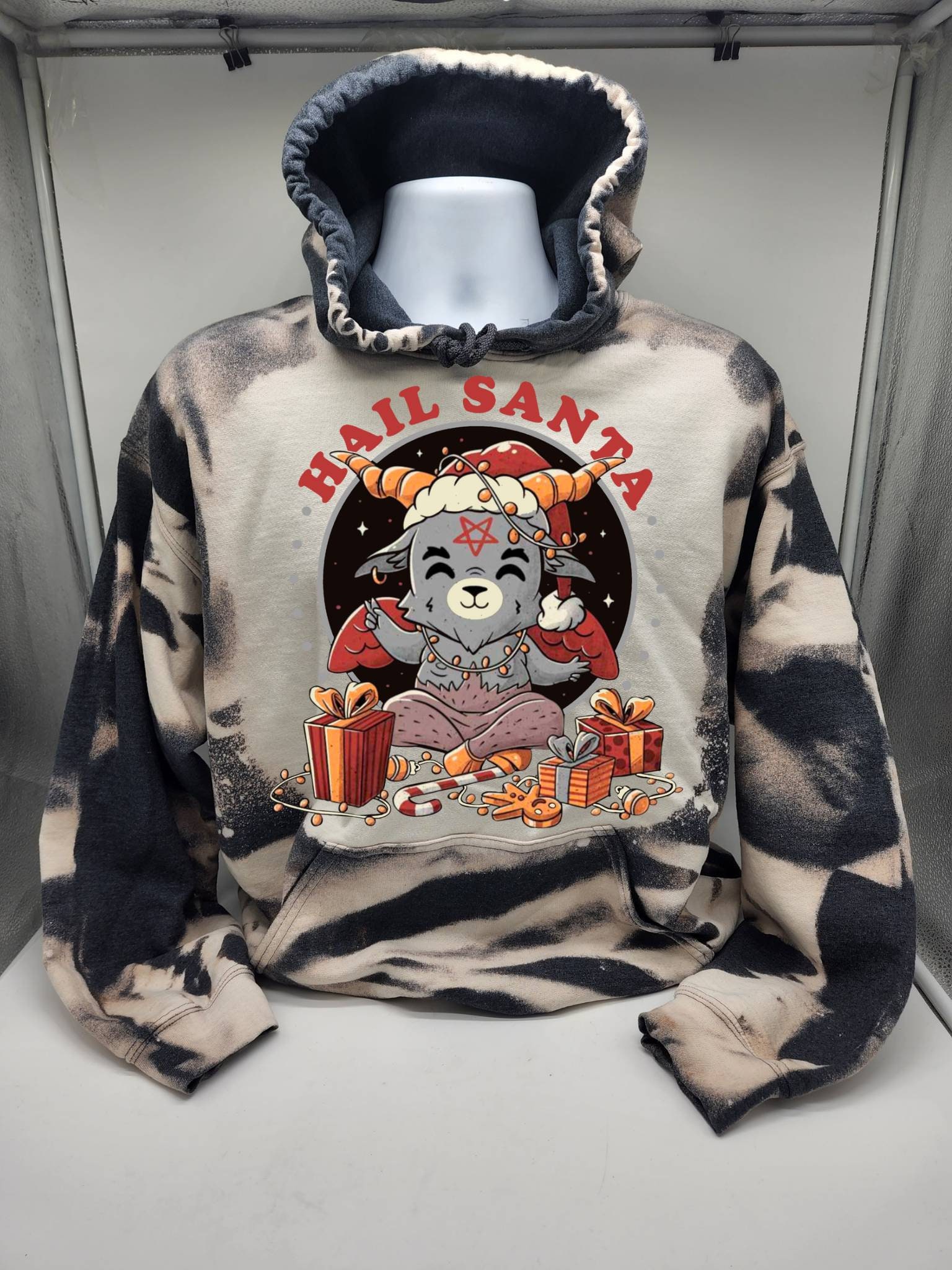 Krampus hail santa creepmas funny Christmas tie dye hoodie,horror halloween tshirt