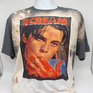 Horror halloween scream character shirt, valentines day sublimated tie dye shirt, goth decor horror graphic t-shirt