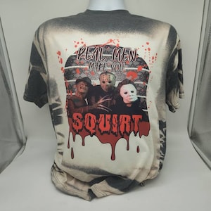 Camiseta de personaje de halloween de terror, camiseta sublimada con tinte de corbata, máscara de hockey de Freddy Michael, decoración gótica, camiseta gráfica de terror