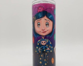 Gobelet en acier inoxydable sublimé de personnage d'horreur, tasse de café de tasse de café de décor de goth