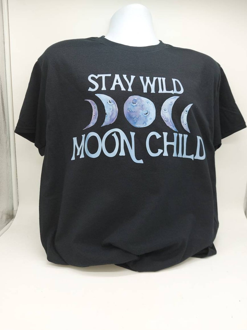 Koszulka Stay Wild Moon Child Witch, koszulka gotycka z nadrukiem Halloween Horror zdjęcie 3