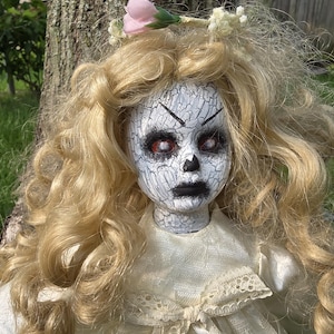 Goth doll Creepy Doll, Horror Clown Doll, Scary Goth OOAK Doll, Horror Goth Decor, Halloween Prop Decor, Creepy Birthday Christmas Gift