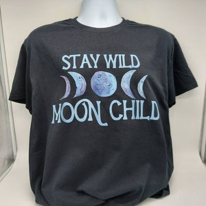 Koszulka Stay Wild Moon Child Witch, koszulka gotycka z nadrukiem Halloween Horror zdjęcie 7