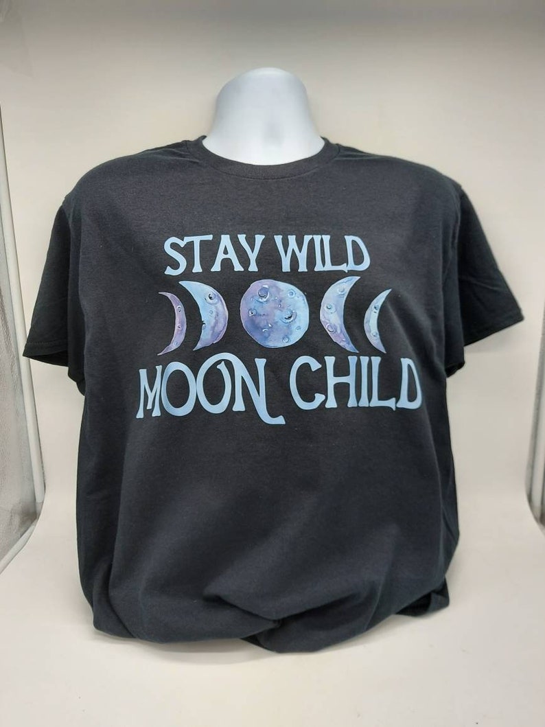 Koszulka Stay Wild Moon Child Witch, koszulka gotycka z nadrukiem Halloween Horror zdjęcie 7