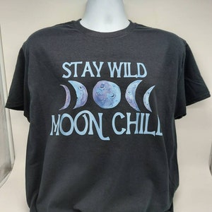 Koszulka Stay Wild Moon Child Witch, koszulka gotycka z nadrukiem Halloween Horror zdjęcie 8