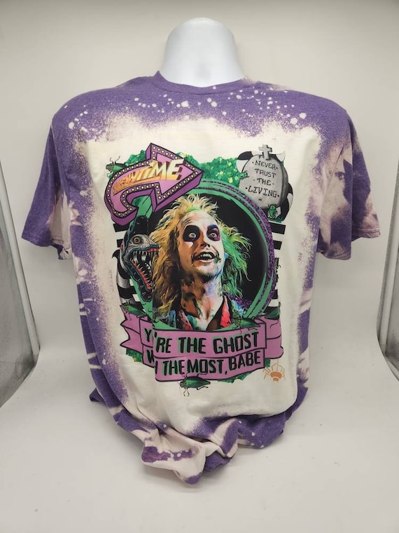 Horror halloween character sublimated tie dye shirt, goth decor horror t-shirt