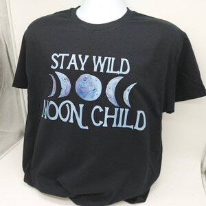 Koszulka Stay Wild Moon Child Witch, koszulka gotycka z nadrukiem Halloween Horror zdjęcie 6