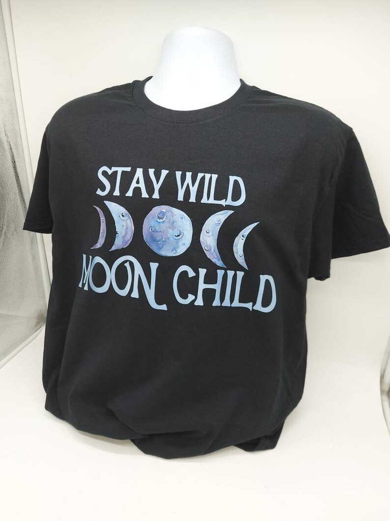Koszulka Stay Wild Moon Child Witch, koszulka gotycka z nadrukiem Halloween Horror zdjęcie 6