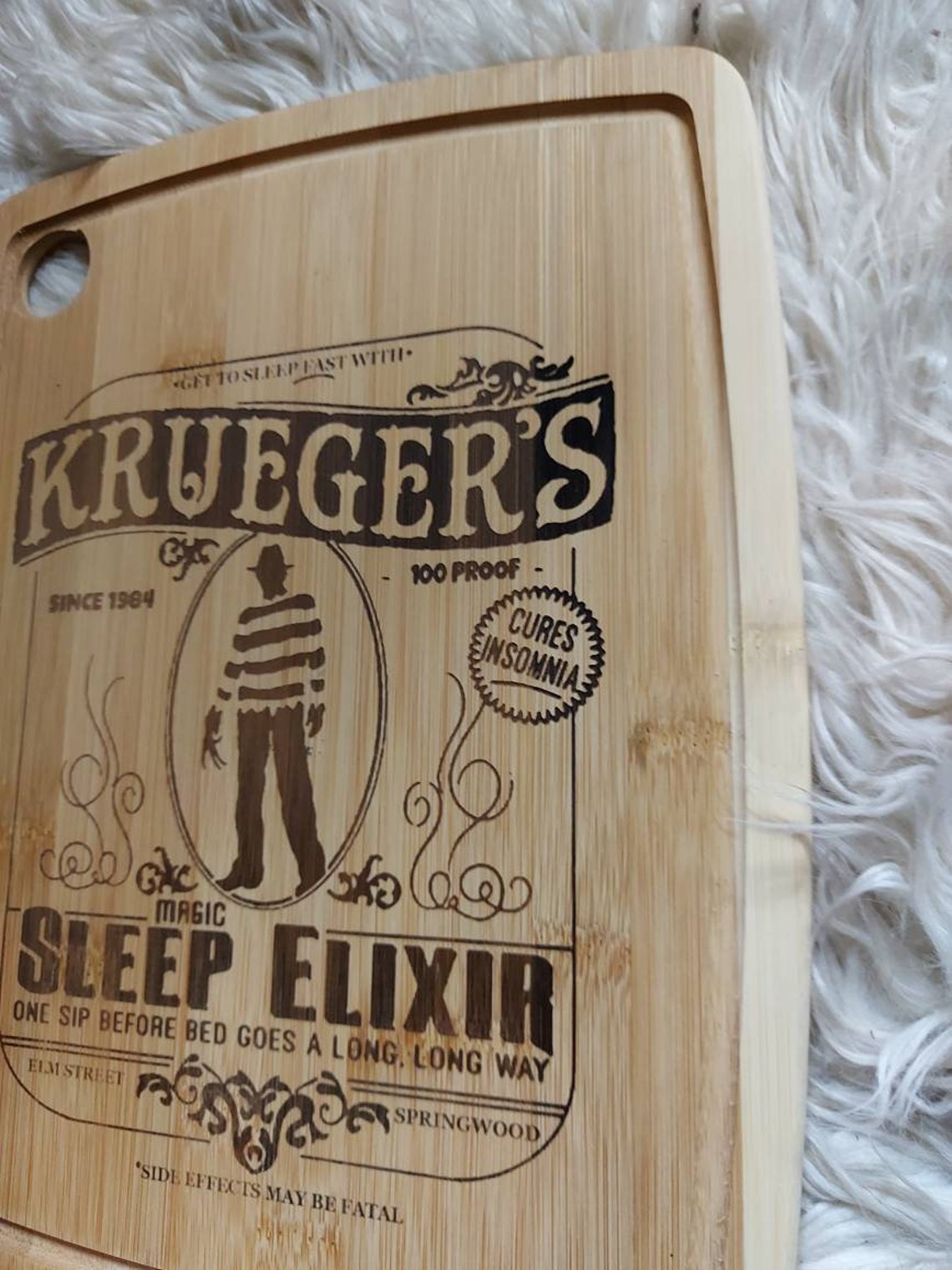 Horror bamboo cutting board horror charcuterie board Etsy