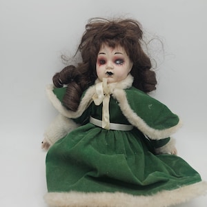 Creepy Clown goth Doll, Horror Clown Doll, Scary Goth OOAK Doll, Horror Goth Decor, Halloween Prop Decor, Creepy Birthday Christmas Gift