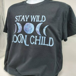 Koszulka Stay Wild Moon Child Witch, koszulka gotycka z nadrukiem Halloween Horror zdjęcie 9