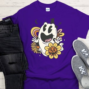 Vintage Retro Gespenst Horror Halloween Charakter Shirt, Hockey Maske Gothic Dekor Horror Grafik T-Shirt