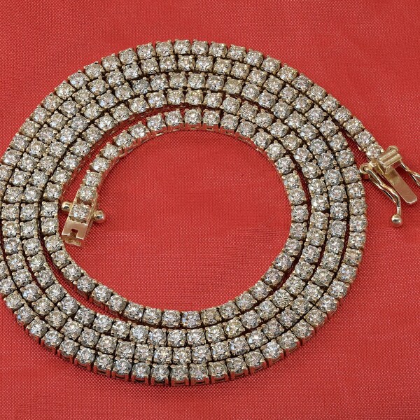 Diamond Tennis Necklace Etsy