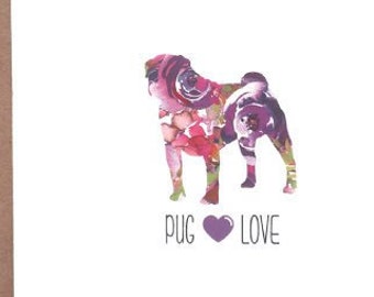 Pug Cards, Pug, Dog Cards, Greeting Cards, Dogs, Stationery, Notecards, Note Cards