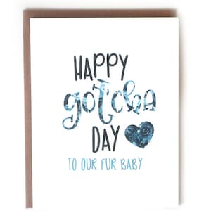 Happy Gotcha Day Dog Card, Watercolor Floral Adoption Card image 5