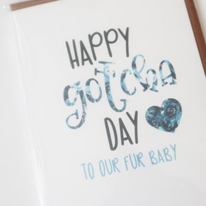Happy Gotcha Day Dog Card, Watercolor Floral Adoption Card image 8