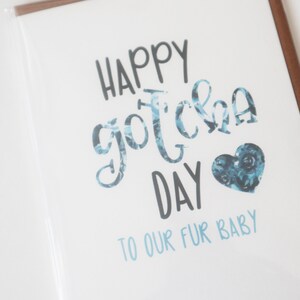 Happy Gotcha Day Dog Card, Watercolor Floral Adoption Card image 4