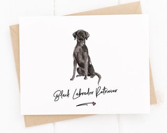 Black Labrador Cards, Black Lab, Labrador, Labrador Retriever, Dog Note Cards, Dog Cards, Dogs, Dog Lover Gift, Notecards, Note Cards