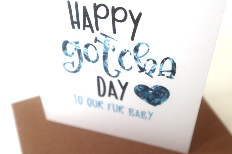 Happy Gotcha Day Dog Card, Watercolor Floral Adoption Card image 10