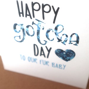 Happy Gotcha Day Dog Card, Watercolor Floral Adoption Card image 3
