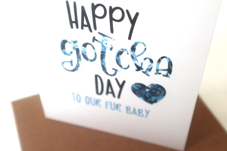 Happy Gotcha Day Dog Card, Watercolor Floral Adoption Card image 3