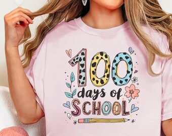 T-shirt « 100 jours d'école », cadeau de remerciement pour les enseignants