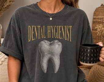 T-shirt pour hygiéniste dentaire, T-shirt pour assistant(e) dentaire, Cadeau pour hygiéniste dentaire diplômé(e), Cadeau de fin d'études en hygiène dentaire, T-shirt pour hygiéniste dentaire pédiatrique, Cadeau de Noël