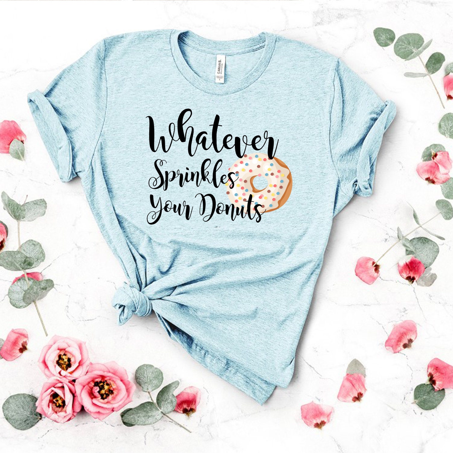 Donut Shirt What ever sprinkles you donuts Short-Sleeve | Etsy