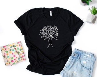 Bouquet Shirt, Gardening shirt,  plant shirt, plants gardening,  Wildflower shirt, Plant lover gift, plant lady shirt