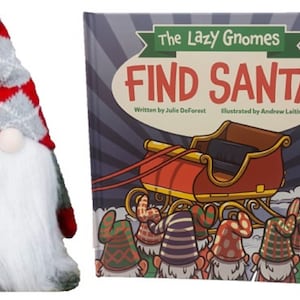 The Lazy Gnomes Find Santa | Book & Plush Gnome  (Argyle)