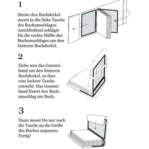 Buchhülle Moon Time für Hardcover / Taschenbücher bis 21 cm Buchhöhe Bild 4