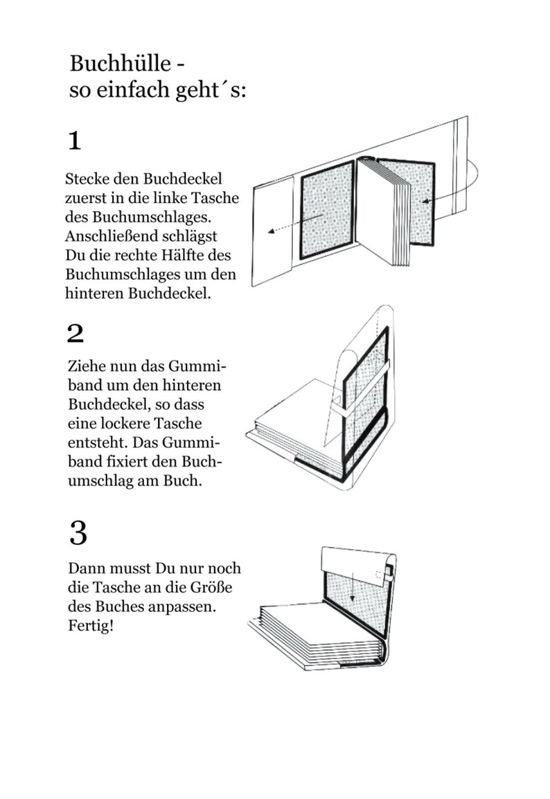 Buchhülle MagicMoon für Hardcover / Taschenbücher bis 21 cm Buchhöhe Bild 5