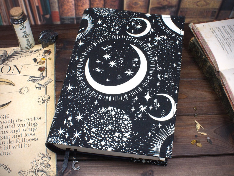 MagicMoon book cover for hardcover / paperbacks up to 21 cm book height image 1